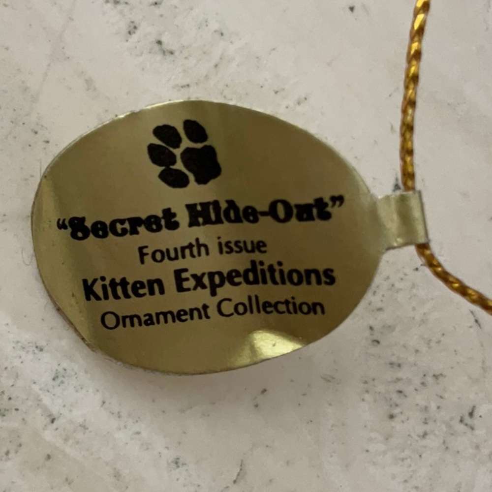 Vintage Bradford Editions Kitten Expeditions Ornaments 1998 Christmas Ornament - Picture 4 of 10